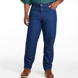 L.L. Bean Double L Jeans Men’s 46x29 Natural Fit Straight Leg Dark Wash Denim